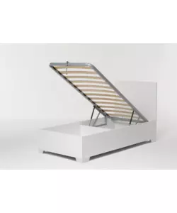LETTO SINGOLO CONTENITORE CON PIEDINI "HI BOX" BIANCO 90X190 CM